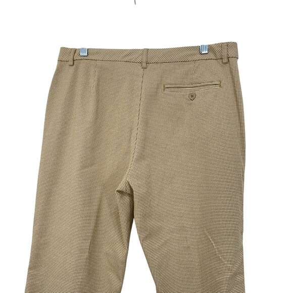 Old Navy Vintage Y2k Women Stretch Musthard Houndstooth Pants SZ10 Straight Leg - Picture 9 of 12